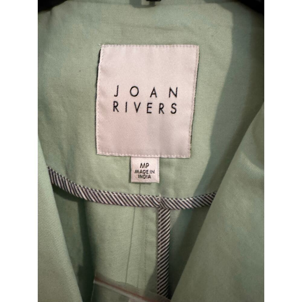 Joan Rivers New Cotton Signature Twill Cinched Back Blazer Green Medium Petite - Picture 6 of 13